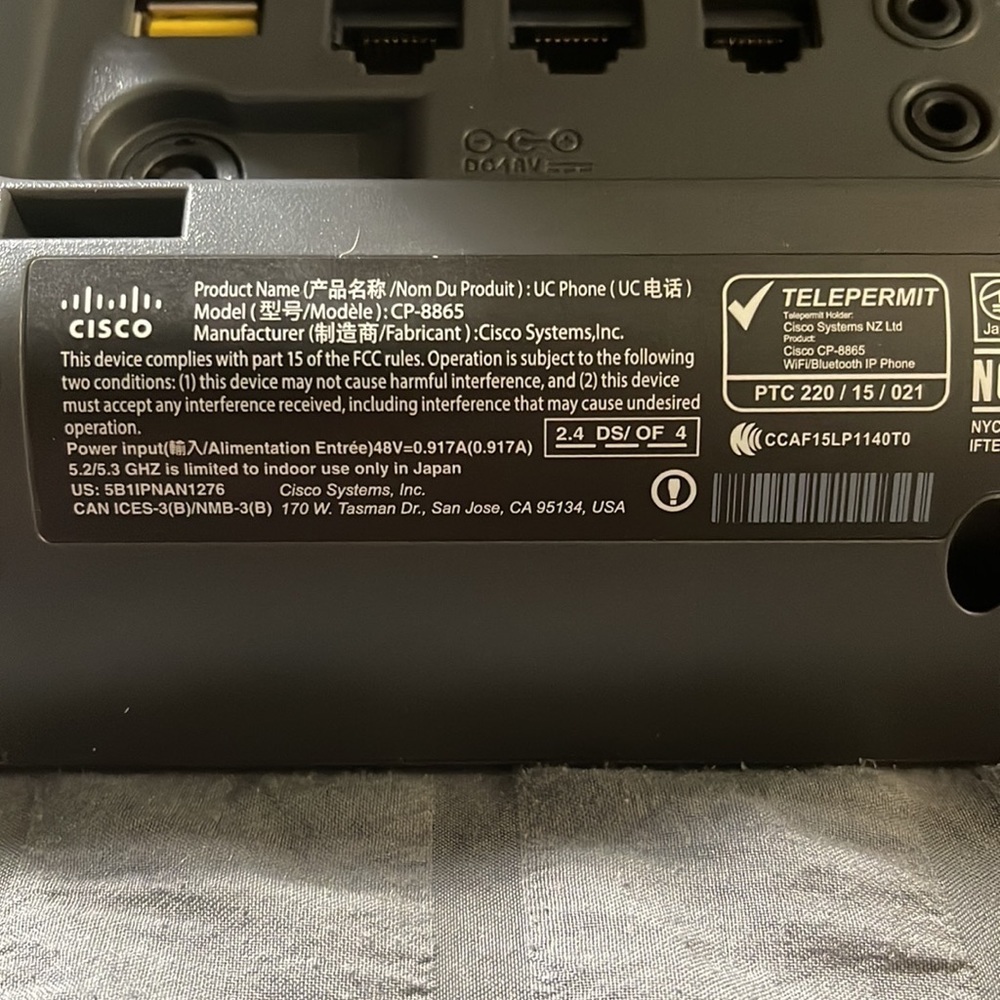 Cisco CP-8865 IP Phone- LIke new-still has plasti on screen - Picture 3 of 12